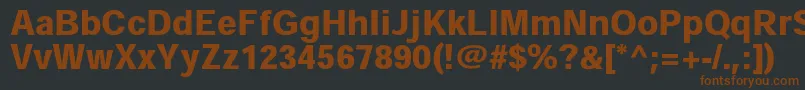 HeiseikakugostdW9-fontti – ruskeat fontit mustalla taustalla