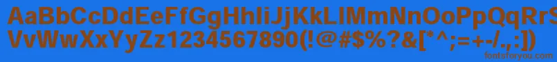 HeiseikakugostdW9 Font – Brown Fonts on Blue Background