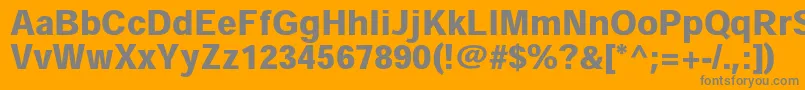 HeiseikakugostdW9 Font – Gray Fonts on Orange Background