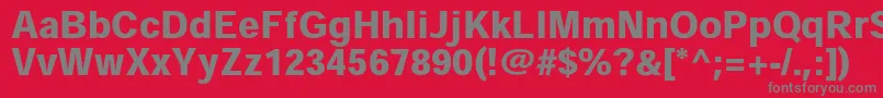 Шрифт HeiseikakugostdW9 – серые шрифты на красном фоне
