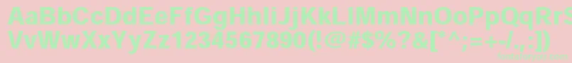 HeiseikakugostdW9 Font – Green Fonts on Pink Background