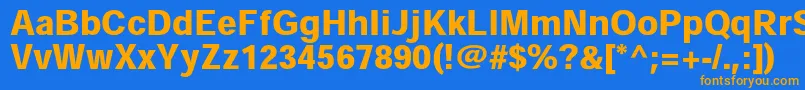 HeiseikakugostdW9 Font – Orange Fonts on Blue Background