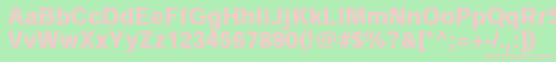 HeiseikakugostdW9 Font – Pink Fonts on Green Background