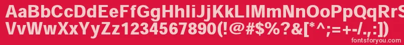 Шрифт HeiseikakugostdW9 – розовые шрифты на красном фоне