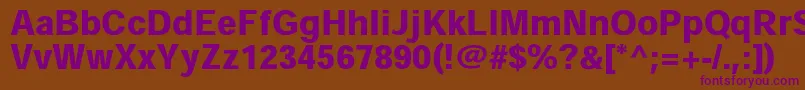 Шрифт HeiseikakugostdW9 – фиолетовые шрифты на коричневом фоне