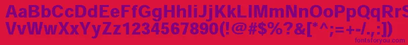 HeiseikakugostdW9 Font – Purple Fonts on Red Background