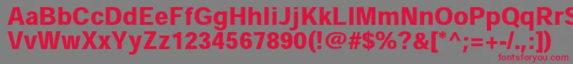 HeiseikakugostdW9-Schriftart – Rote Schriften auf grauem Hintergrund