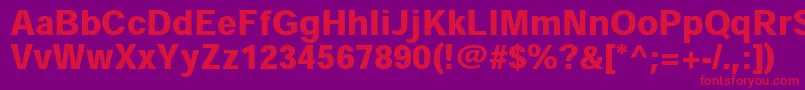 HeiseikakugostdW9 Font – Red Fonts on Purple Background