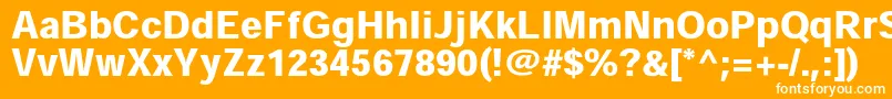 HeiseikakugostdW9 Font – White Fonts on Orange Background