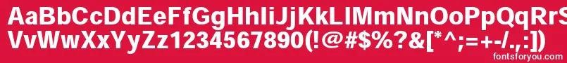 Шрифт HeiseikakugostdW9 – белые шрифты на красном фоне