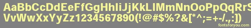 HeiseikakugostdW9 Font – Yellow Fonts on Gray Background