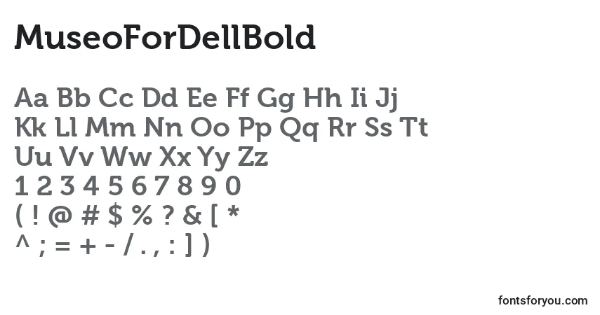MuseoForDellBold-fontti – aakkoset, numerot, erikoismerkit
