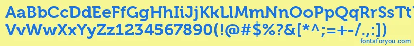 MuseoForDellBold Font – Blue Fonts on Yellow Background