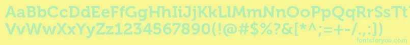 MuseoForDellBold Font – Green Fonts on Yellow Background