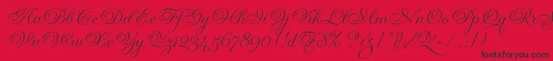 GravuraLetPlain.1.0 Font – Black Fonts on Red Background