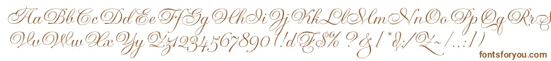 GravuraLetPlain.1.0 Font – Brown Fonts on White Background