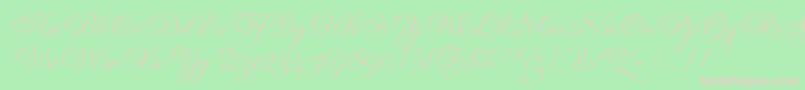 GravuraLetPlain.1.0 Font – Pink Fonts on Green Background