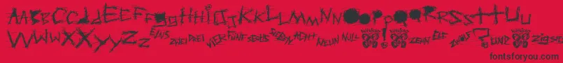 AggressiveAngryBabyKiller Font – Black Fonts on Red Background
