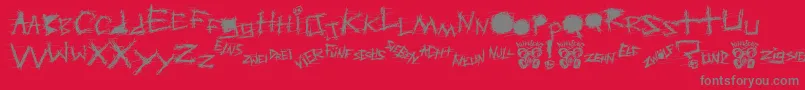 AggressiveAngryBabyKiller Font – Gray Fonts on Red Background