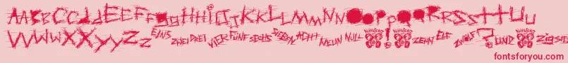 AggressiveAngryBabyKiller Font – Red Fonts on Pink Background