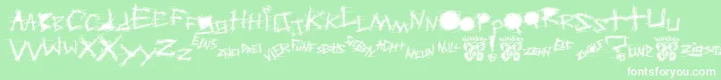 AggressiveAngryBabyKiller Font – White Fonts on Green Background