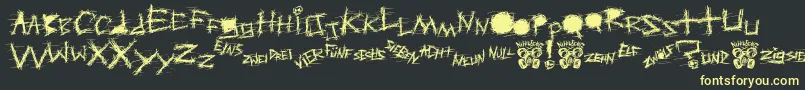 AggressiveAngryBabyKiller Font – Yellow Fonts on Black Background