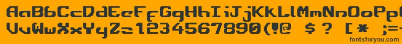 fuente Ensign3 – Fuentes Negras Sobre Fondo Naranja