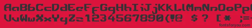 Ensign3 Font – Black Fonts on Red Background