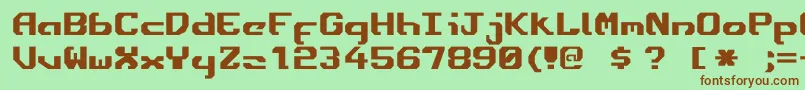 More about Ensign3 Font Ensign3 Font – Brown Fonts on Green Background