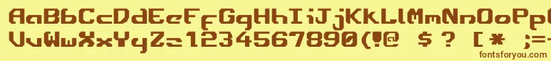 More about Ensign3 Font Ensign3 Font – Brown Fonts on Yellow Background