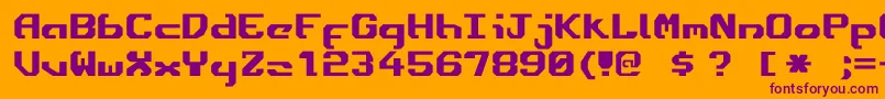 More about Ensign3 Font Ensign3 Font – Purple Fonts on Orange Background