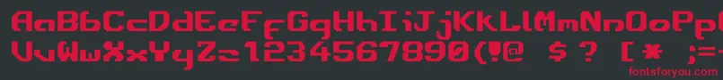 Ensign3 Font – Red Fonts on Black Background