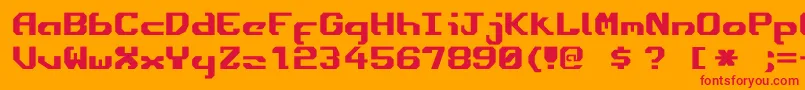 Ensign3 Font – Red Fonts on Orange Background