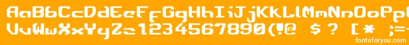 Ensign3 Font – White Fonts on Orange Background