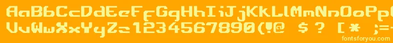 Ensign3 Font – Yellow Fonts on Orange Background