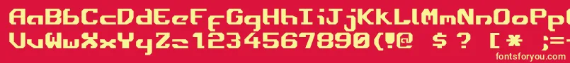 Ensign3 Font – Yellow Fonts on Red Background