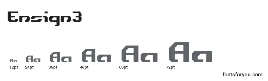 Ensign3 Font Sizes