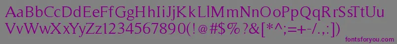 TimelessNormal Font – Purple Fonts on Gray Background