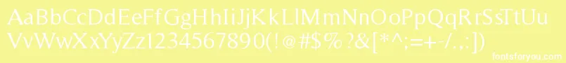 TimelessNormal Font – White Fonts on Yellow Background