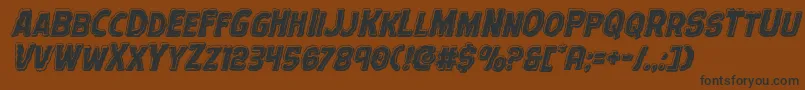 Terrorbabblebevelital Font – Black Fonts on Brown Background