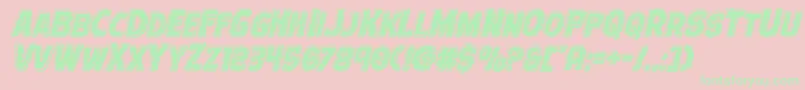 Terrorbabblebevelital Font – Green Fonts on Pink Background