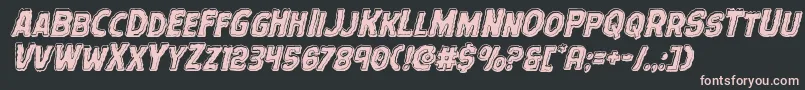 Terrorbabblebevelital Font – Pink Fonts on Black Background