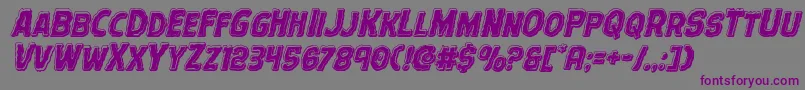 Terrorbabblebevelital Font – Purple Fonts on Gray Background