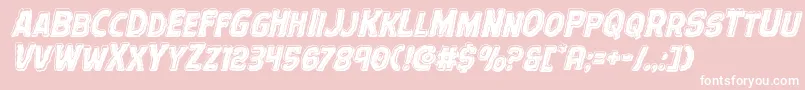 Terrorbabblebevelital Font – White Fonts on Pink Background