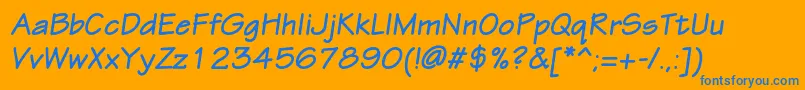 More about EskiztwocBolditalic Font EskiztwocBolditalic Font – Blue Fonts on Orange Background