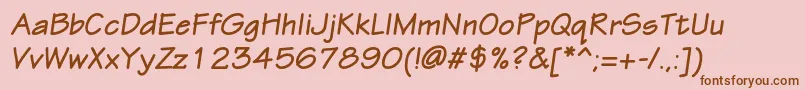 EskiztwocBolditalic Font – Brown Fonts on Pink Background