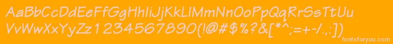 EskiztwocBolditalic Font – Pink Fonts on Orange Background