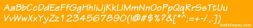 EskiztwocBolditalic Font – White Fonts on Orange Background
