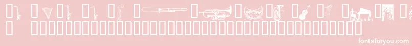 Wmmusic2 Font – White Fonts on Pink Background