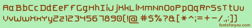 SteelBlade7 Font – Brown Fonts on Green Background